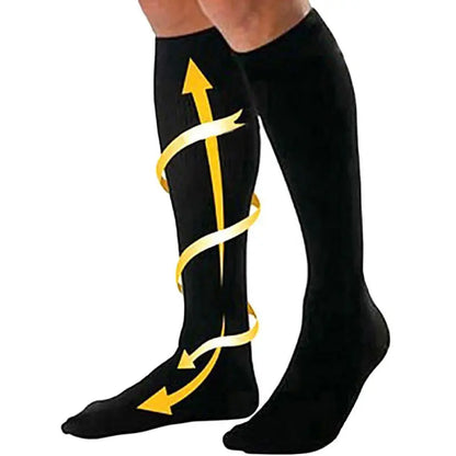 SoftCuff Black Compression Socks